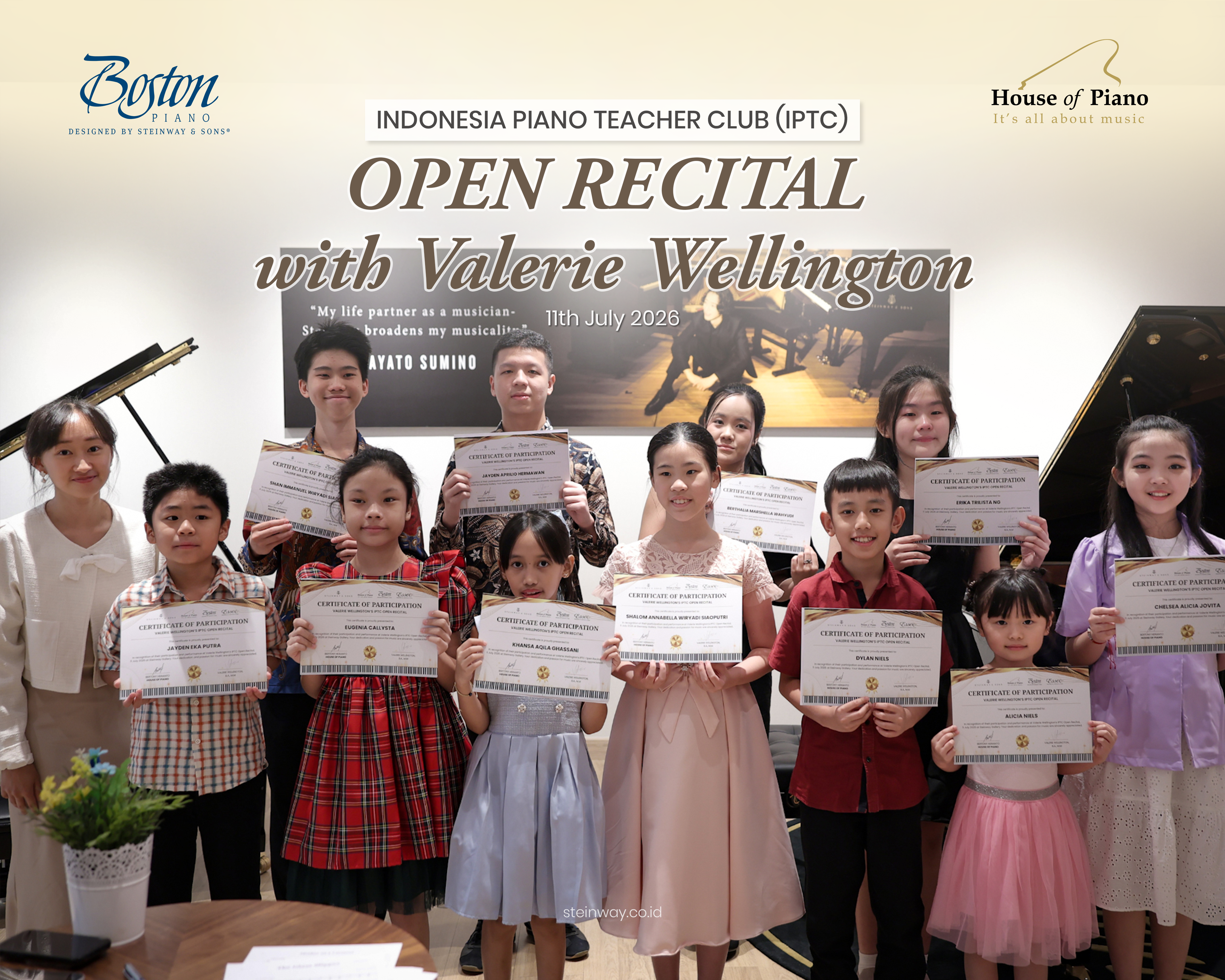 IPTC Student Open Recital with Valerie Wellington