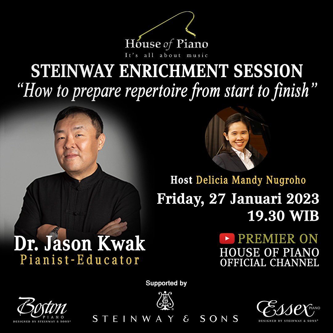 Steinway Enrichment Session "How to Prepare Repertoire From Start to Finish"