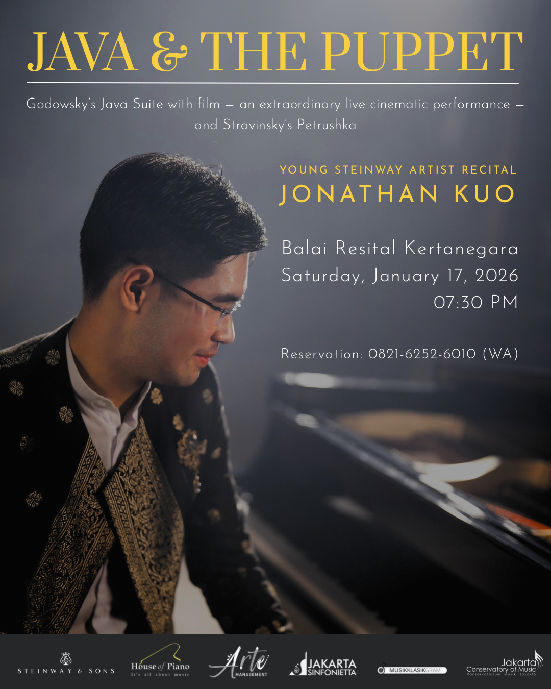 Jonathan Kuo Piano Recital Jakarta 2026 | Young Steinway Artist