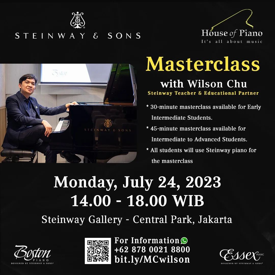 Masterclass Session with Our Steinway Teacher & Educational Partner: Wilson Chu