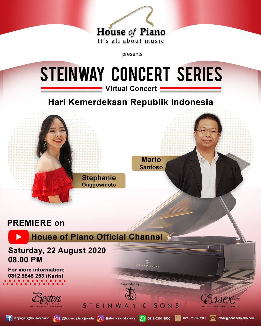 Steinway Concert Series - Hari Kemerdekaan Republik Indonesia