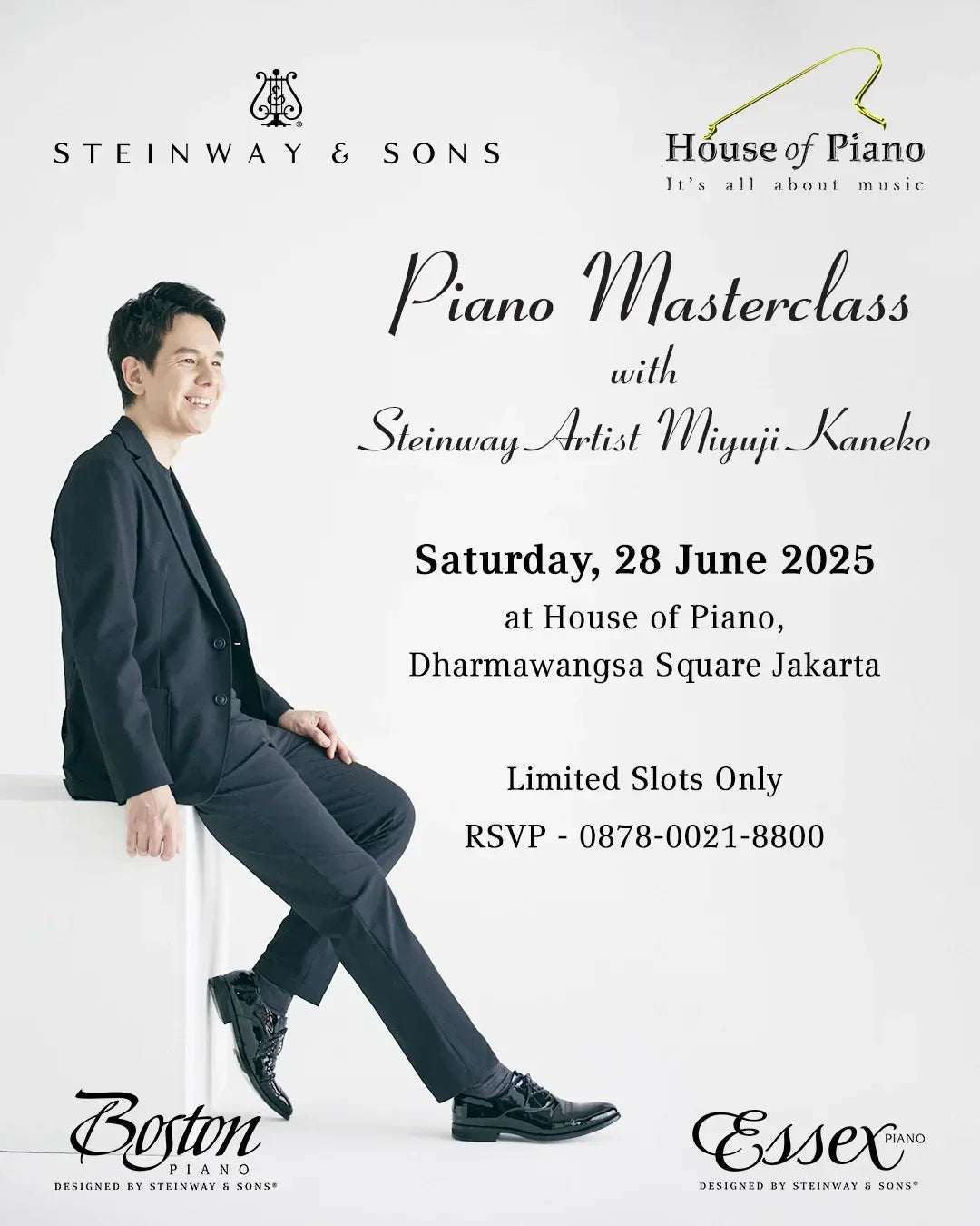 Piano masterclass: Miyuji Kaneko is coming to Jakarta