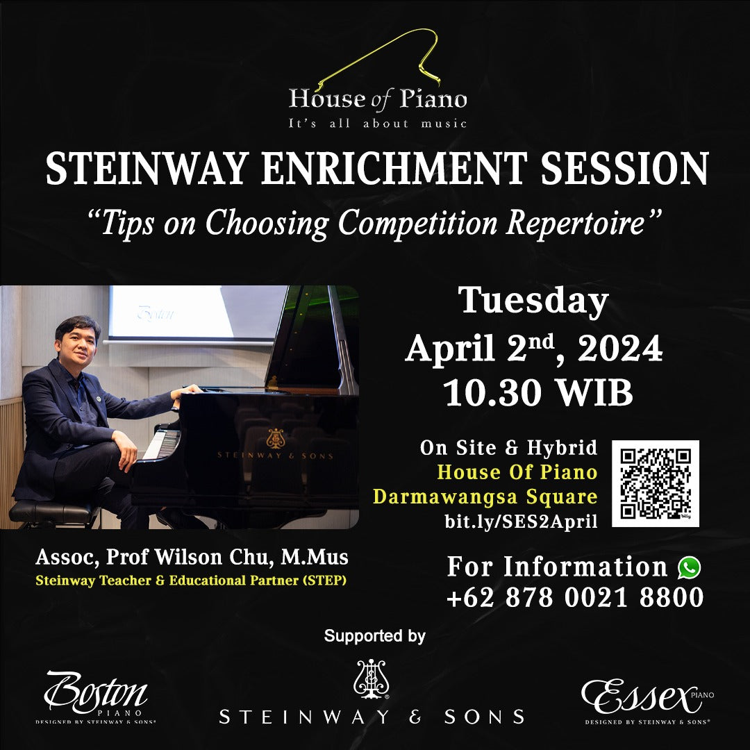 Steinway Enrichment Session "Tips on Choosing Competition Repertoire"