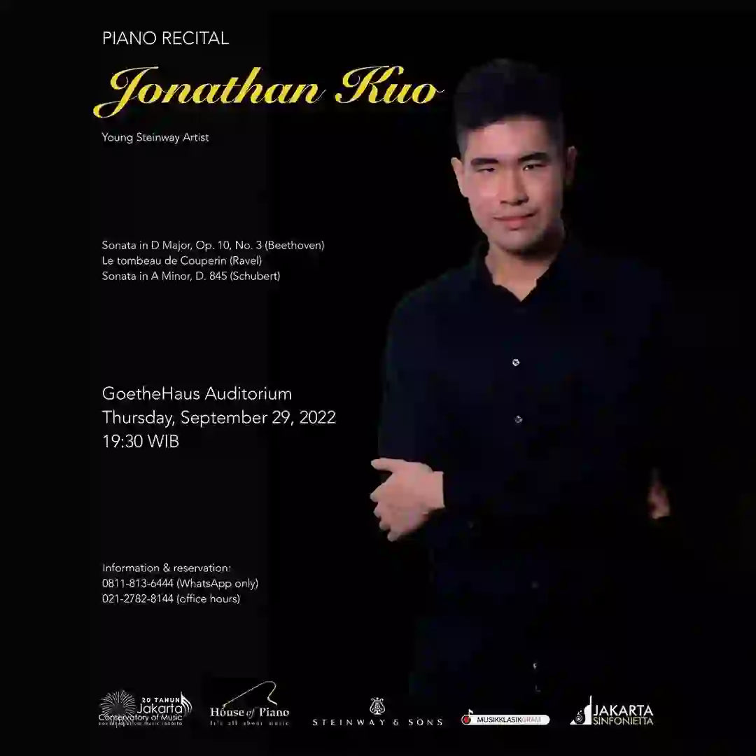 Official Piano Sponsors in Piano Recital by Young Steinway Artist, Jonathan Kuo