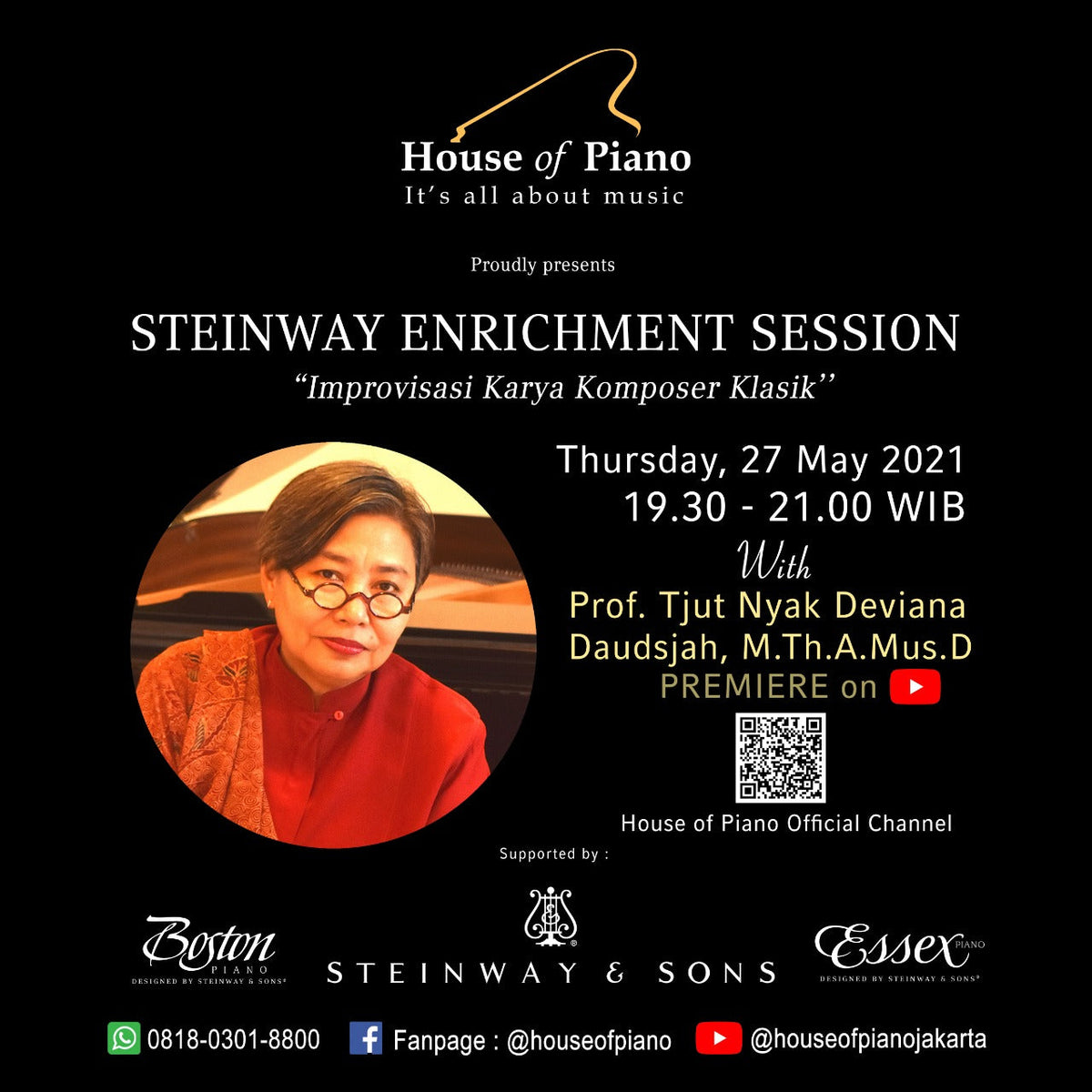 Steinway Enrichment Session "Improvisasi Karya Komposer Klasik"