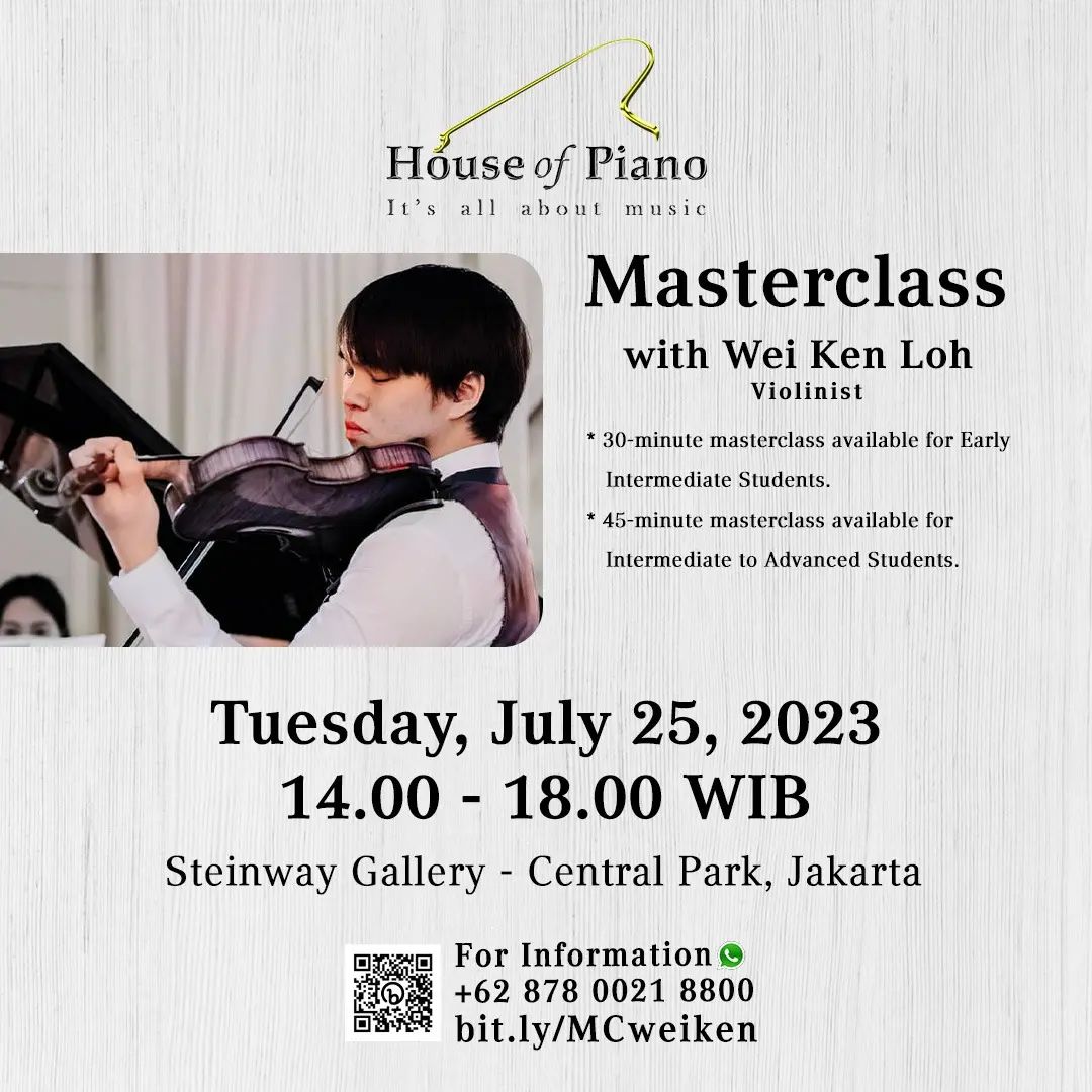 Violin Masterclass with Wei Ken Loh