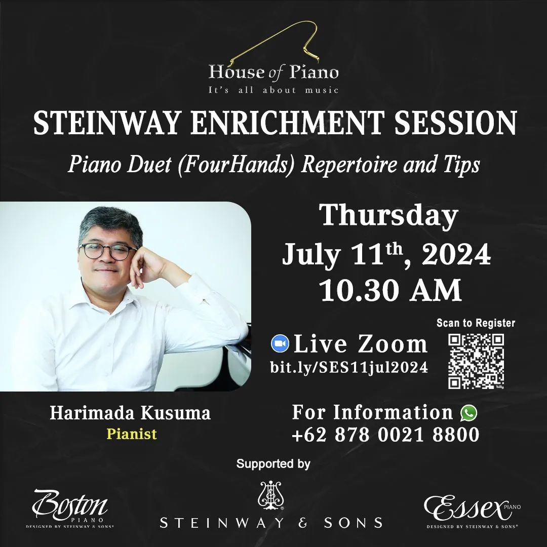 Steinway Enrichment Session: Piano Duet (Four Hands) Repertoire and Tips