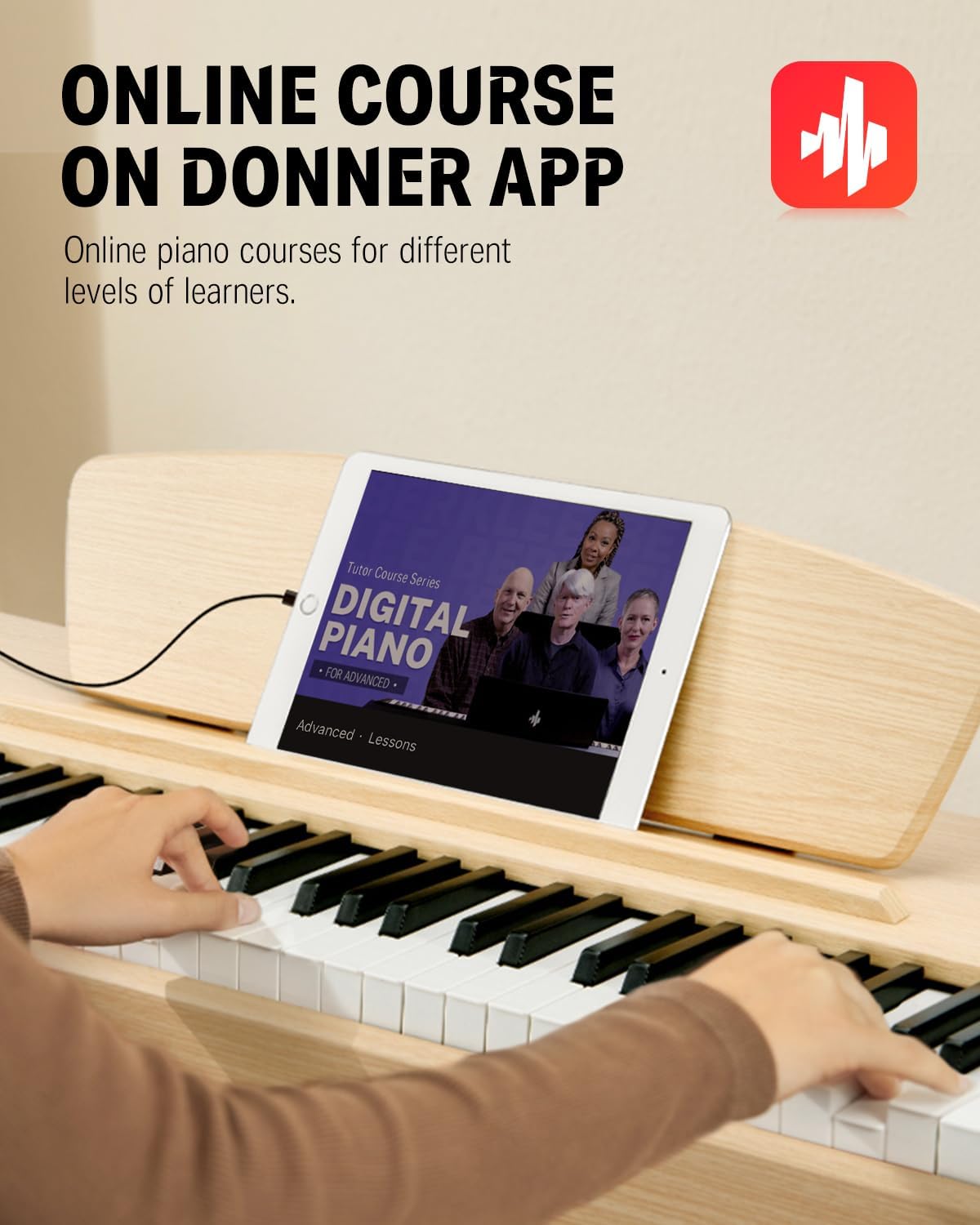 Donner DDP-80 Wooden 88-Keys Weighted - Natural
