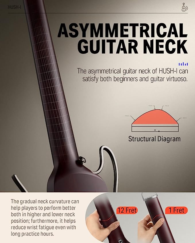 Donner Hush-I Silent Guitar (Hush-I Sunburst)