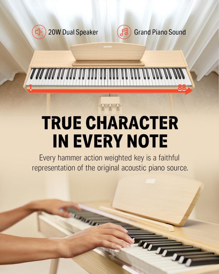 Donner DDP-80 Wooden 88-Keys Weighted - Natural