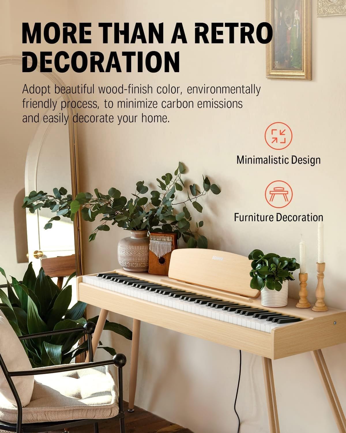 Donner DDP-80 Wooden 88-Keys Weighted - Natural