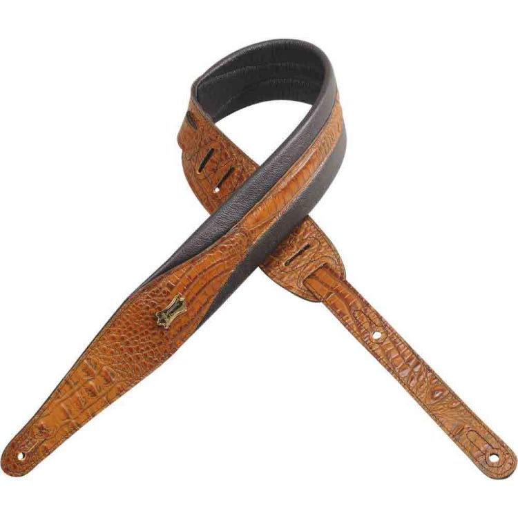 G.Strap Levy'S MSS100CR 2½''w/Imitation Crocodile Leathr,Tan [ MSS100CR ]
