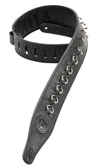 G.Strap Levy'S M17BP3 2½'' Leather w/Circular Barbells, Blk [ M17BP3 ]