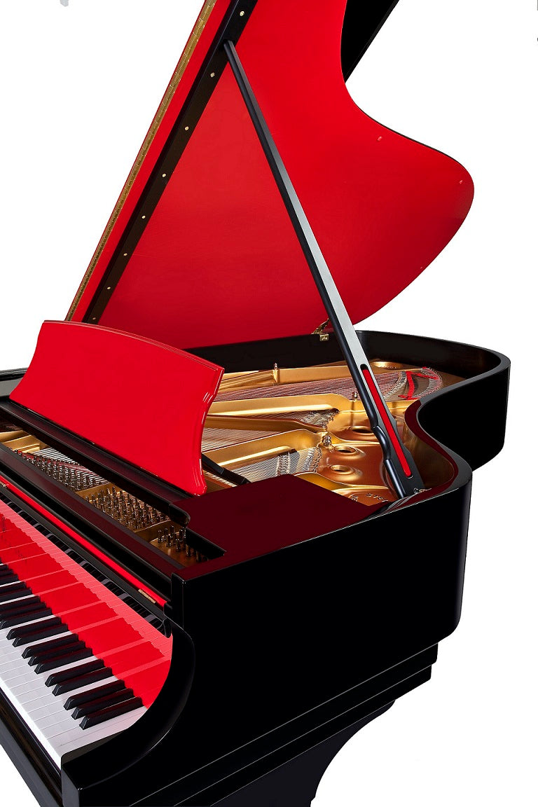 Steinway O-180 Spirio R - Red On Black Pop Color | Grand Piano