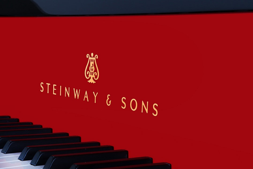 Steinway O-180 Spirio R - Red On Black Pop Color | Grand Piano