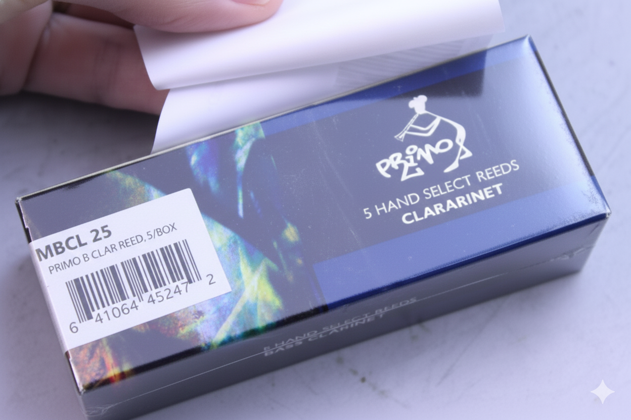 Bass Clarinet Reed Primo MBCL25 Student #2.5, 5/Box [ MBCL25 ]