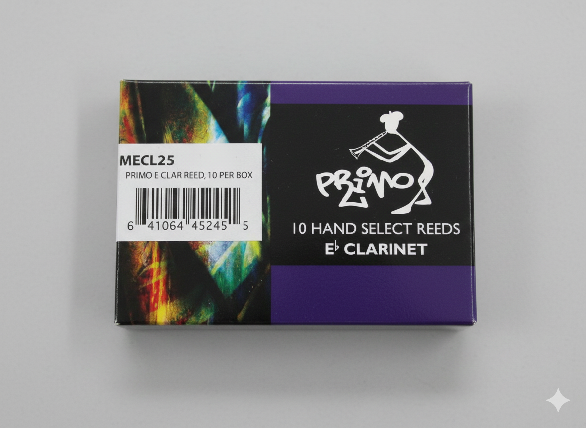 Eb Clarinet Reed Primo MECL25 Student #2.5, 10/Box [ MECL25 ]